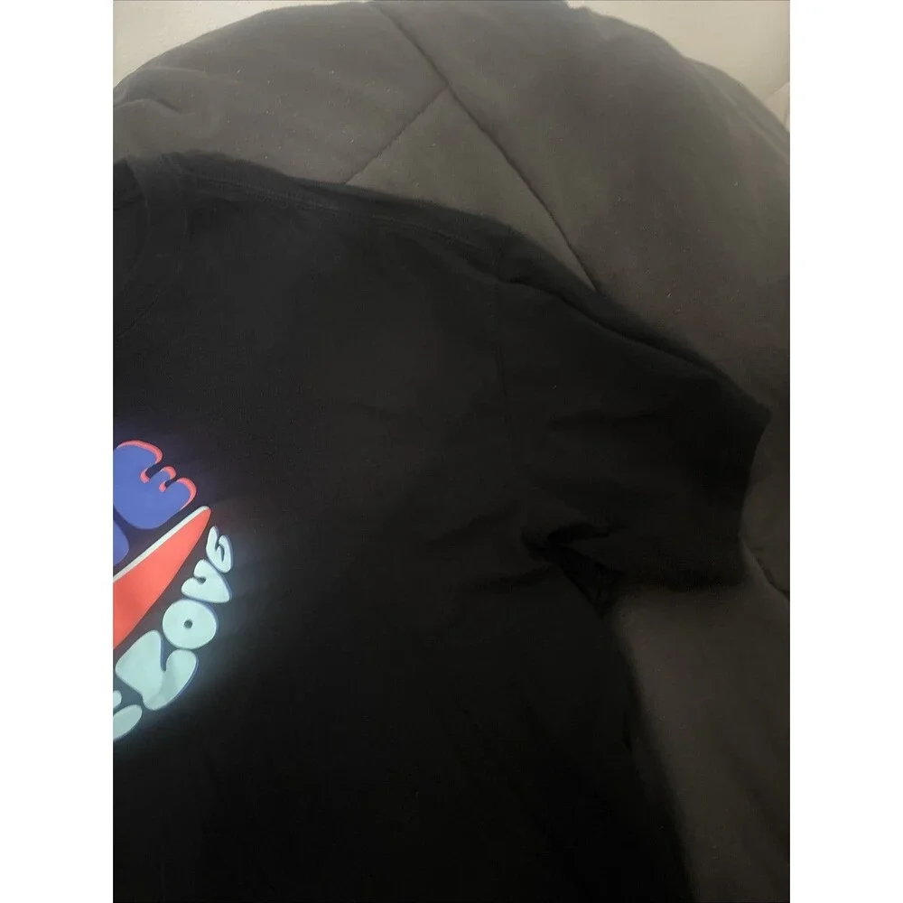 Nike Shirt Mens XXL Black Sportswear Graphic Logo One Love Tee Crew Neck Loose